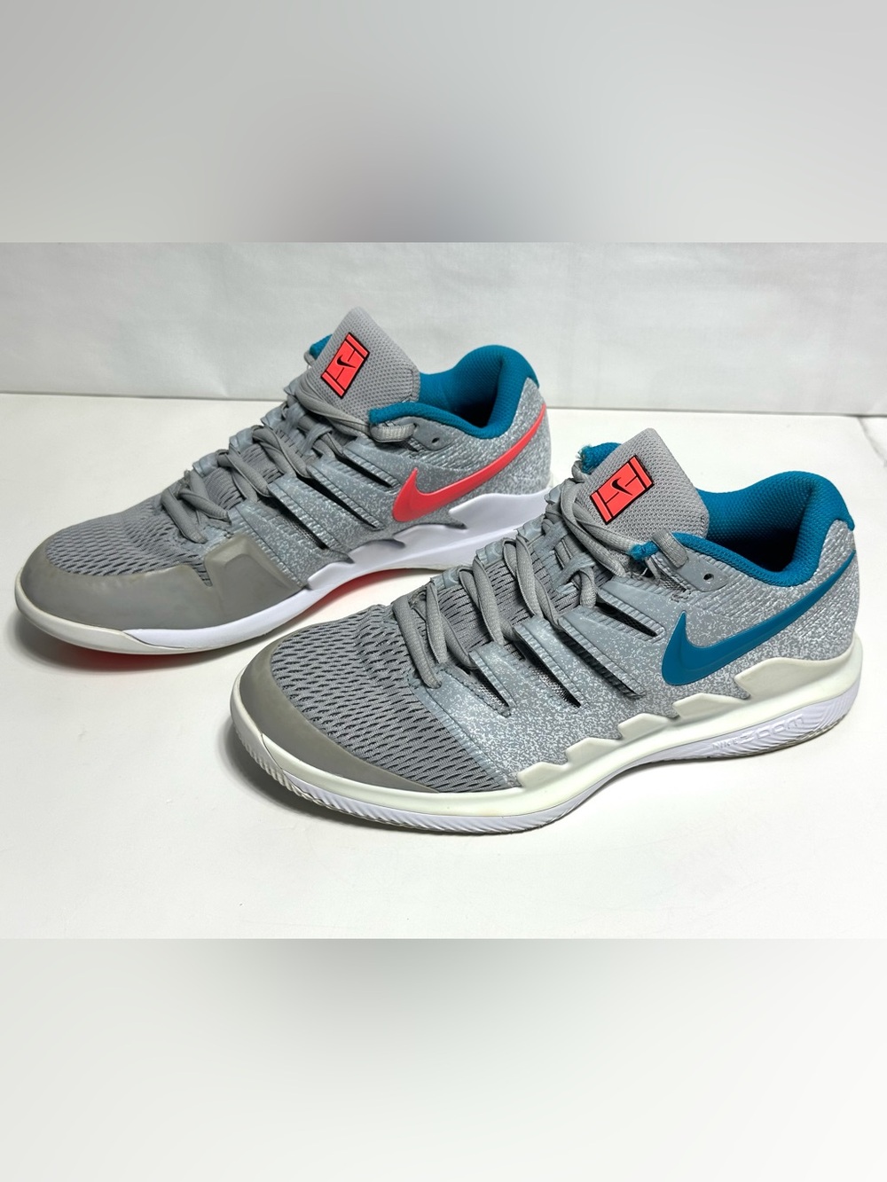 Nike Air Zoom Vapor X HC Half Blue Pink Tennis Shoes AA8027-064 Size 7